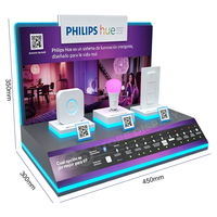 Turnkey Retail Interactive POS Counter Display Manufacturer Acrylic Countertop Display Stand with Charging and Anti-Theft