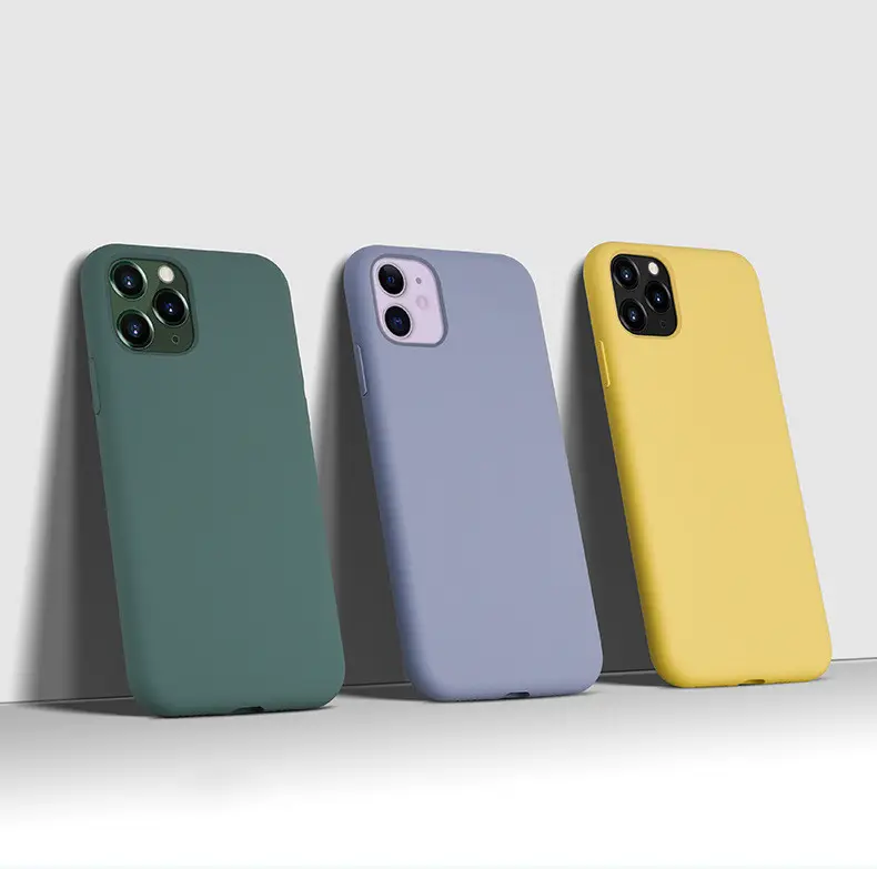 Offical Silicone Case For iPhone 11 Cover Liquid Full Cover Soft Skin Rubber Slim For Apple iPhone 11 Pro Case retail box