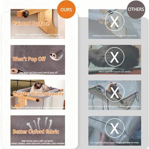 JQ Verstellbare Fensterliege für Katzen mit Waschbarem Bettbezug für Wohnungskatzen - Product Image 5