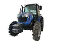 Tracteur agricole 105 CV 4x4 à moteur diesel turbocompressé refroidi par eau, spécial rizières, pneus anti-affouillage profond, climatisation, roulements