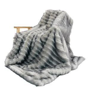 Hot Bán sofa sang trọng ghế Jacquard toca <span class=keywords><strong>Faux</strong></span> lông ném chăn cho mùa đông - Product Image 3