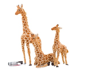 <strong>Large</strong> Realistic Plush <strong>Giraffe</strong> Stuffed Animal Soft Flexible Joint Deer Toy Plush Doll - Product Image 1