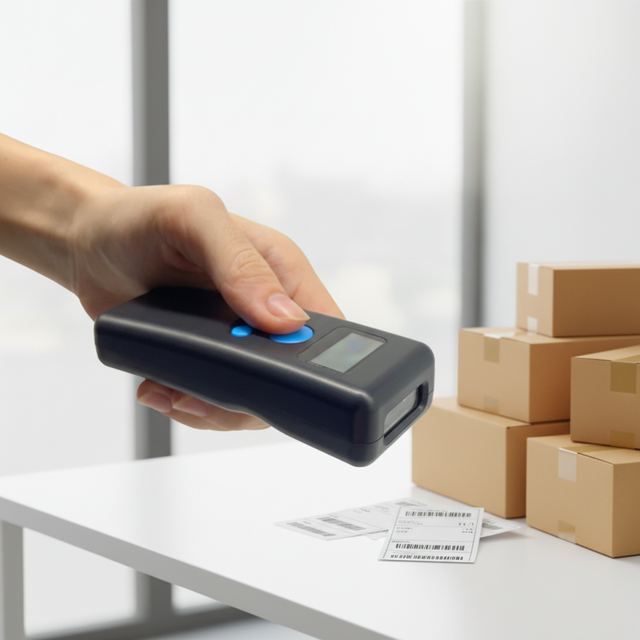 LONVILL Blue Tooth 2.4G USB Interface 2D Mobile Wireless Mini Portable Barcode Scanner for Warehouse Code Scanning