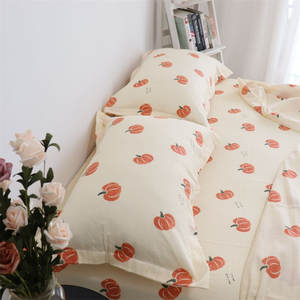 Copripiumino con stampa zucca autunnale Set di <span class=keywords><strong>lenzuola</strong></span> matrimoniali federe in tessuto di poliestere di alta qualità copripiumino biancheria da <span class=keywords><strong>letto</strong></span> - Product Image 6