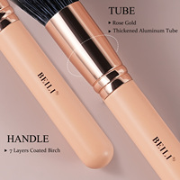 12pcs pinceaux de maquillage manche en bois rose poils de chèvre naturels denses et doux avec logo personnalisé vente en gros de pinceaux de maquillage professionnels