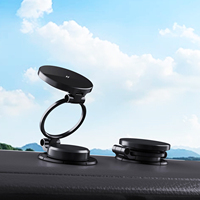 Support de chargeur de voiture sans fil magnétique pliable à rotation 360° pour tableau de bord et pare-brise, avec adhésif 3M puissant, type C