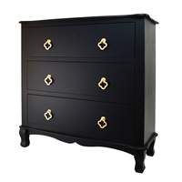 Table d'appoint au Design rétro européen avec tiroir de rangement Table Console moderne en bois noir