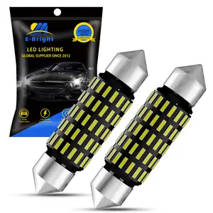 Led mobil kualitas tinggi putih 12V 31mm 36mm 39mm 41mm Led cahaya Festoon C5W C10W 3014 Smd bohlam baca kubah Interior otomatis