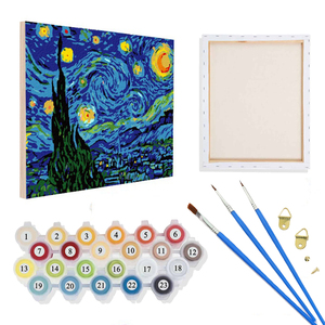 Dipinto su misura <span class=keywords><strong>Van</strong></span> <span class=keywords><strong>Gogh</strong></span> cielo stellato <span class=keywords><strong>da</strong></span> NumbersDIY Pauntung dipinto a mano <span class=keywords><strong>da</strong></span> Numberskit per adulti principianti decorazione della casa - Product Image 2