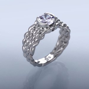 Braided Couple Ring for Men and Women Creative Silver Tone Fashion Finger Accessory Gift - Product Image 4