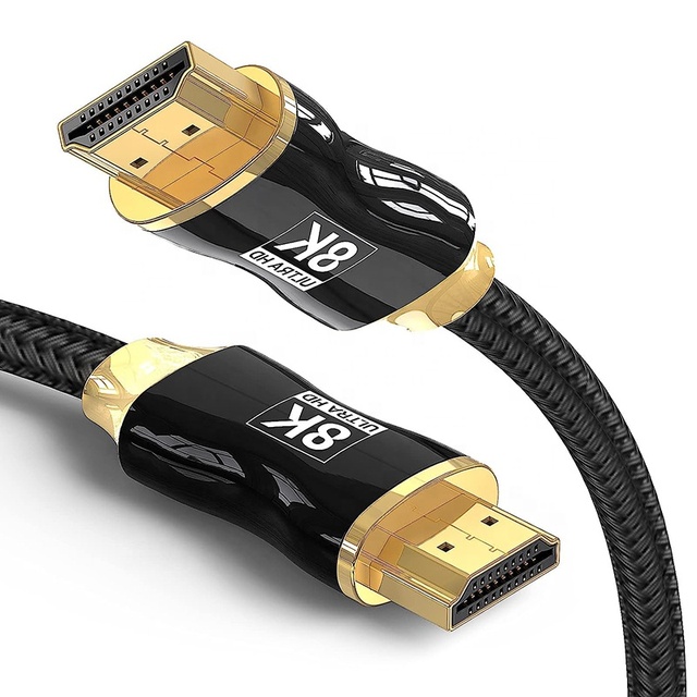 HDMI 2.1 Ultra HD Coaxial Cable 48Gbps 8K 60Hz 4K 3D Gold Plated High Speed Audio Video Wire for HDTV Monitor Projector