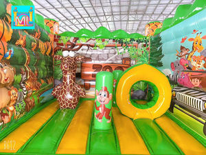 Jungle Commerciële Opblaasbare Combo Unisex Kinder Springkasteel Buiten Opblaasbare Springkussen voor Verhuur Trampoline - Product Image 6