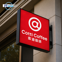 Boîte à lumière LED murale personnalisée pour menu, cadre d'affichage en acrylique pour publicité de café, salon de thé