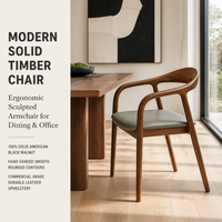 Chaise de bar noire en bois pour la maison, la cuisine, l'hôtel et l'extérieur - Meuble moderne et simple à vendre