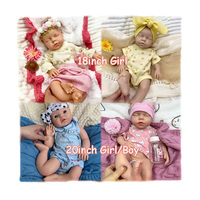 Poupées réalistes en silicone pour nouveau-nés de 18''/20'', faites à la main, en silicone souple, avec bouche ouverte, pour filles, avec fonction de boire et de pleurer