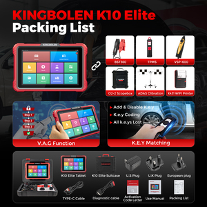 EU kho kingbolen K10 Elite hai chiều kiểm tra OBD2 máy quét đầy đủ hệ thống 10 "Màn hình mã đọc Topo đồ thị - Product Image 6