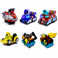 Voiture à bascule en plastique pour enfants, jouet à monnayeur, équipement d'amusement pour aire de jeux intérieure, en matériau PP durable et sûr