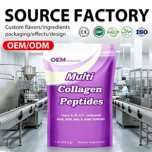 Péptidos de Colágeno Múltiple en Polvo con Biotina, Vitamina C y Ácido Hialurónico, Favorece la Salud de la Piel, Gran Venta - Product Image 1