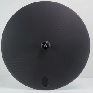 <span class=keywords><strong>Rueda</strong></span> de bicicleta de carretera de fibra de carbono 700C con sistema de freno en V de disco trasero sin cámara/Clincher para bicicleta de pista de piñón fijo - Product Image 1