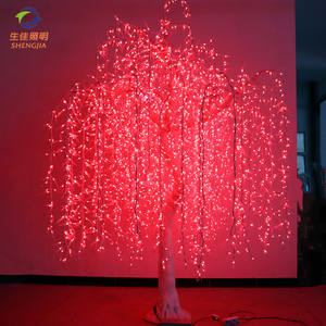 PROMOTION EXCEPTIONNELLE : Arbre lumineux LED musical multicolore IP65 en PVC pour Thanksgiving, Noël, Nouvel An – Idéal pour aménagement paysager, jardin, parc, hôtel – Arbre étoilé en forme de saule - Product Image 4