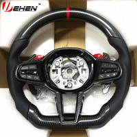 Volant de course sport pour Toyota Supra GR A90 MKV MK5 MK4 2020-2025, en cuir perforé et fibre de carbone