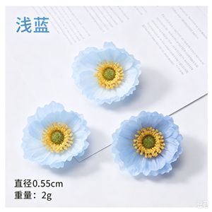 Cabezas de flor artificiales de amapola de olmo, 0.55 cm de diámetro, 2 g, poliéster, material para manualidades DIY, para horquillas, decoración de bodas - Product Image 3
