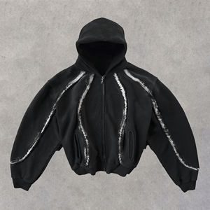 Sudadera con <span class=keywords><strong>capucha</strong></span> unisex con cremallera y dobladillo en bruto logotipo personalizado material de algodón fabricantes ODM/OEM estilo de calle <span class=keywords><strong>capucha</strong></span> de gran tamaño para hombres - Product Image 1