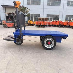 Carretilla Eléctrica de Plataforma Plana para Carga Pesada, Carretilla Eléctrica de Plataforma de Tres Ruedas, Carretilla Manual - Product Image 5