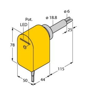 เซ็นเซอร์วัดการไหลของ TURCK ขนาด 115 มม. x 78 มม. x 50 มม. ทำจากอลูมิเนียมอัลลอยด์ สำหรับของเหลว รุ่น 6870722 - Product Image 1