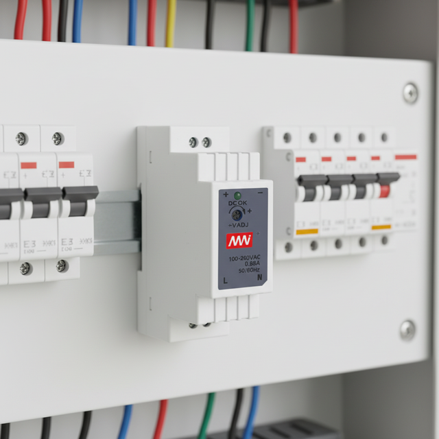 CNMW DR-15-5 5V 3A AC-DC Switching Power Supply 90-264VAC Input Industrial DIN Rail Mount 15W Single Output