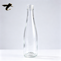 Mini Bouteilles de Vin Rondes en Verre Transparent, Vente Chaude, Prix d'Usine, pour Boissons Pétillantes avec Bouchon à Vis