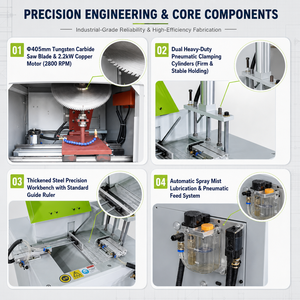 JUNDE Foot Control Stable Operation Custom Mold Precision 45 Degree Cutting Machine for Bathroom Aluminum Alloy Profile - Product Image 3