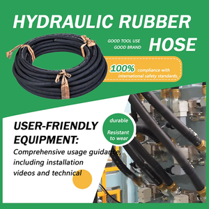 สายยางสีดำคุณภาพสูงสำหรับงานอุตสาหกรรม ทน<span class=keywords><strong>น</strong></span>้ำมั<span class=keywords><strong>น</strong></span> ผิวเรียบ ท่อไฮดรอลิกแบบถักชั้<span class=keywords><strong>น</strong></span>เดียว ขายส่ง - Product Image 3