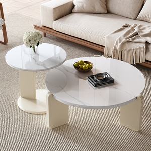 Table basse ronde moderne de haute qualité, table basse populaire au design minimaliste, meubles de salon, table basse - Product Image 6