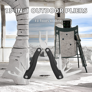 Pince multifonction portable 13-en-1 en acier inoxydable MP-862AB pour la survie en plein air, le camping, la pêche, la chasse et la randonnée - Product Image 2