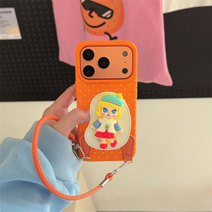 เคสโทรศัพท์ลายโดราเดอะเอ็กซ์พลอเรอร์น่ารัก พร้อมสายคล้องคอ สำหรับ iPhone 17 16 15 14 Pro Max  วัสดุหนัง  พร้อมขาตั้ง  วงแหวนสำหรับสาวๆ  ฝาหลังแบบมีห่วง - Product Image 1
