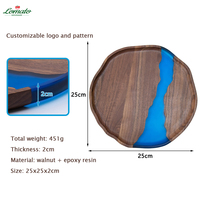 Plateau de service rectangulaire en résine époxy sculptée LOMATO, style minimaliste nordique, durable, pour charcuterie, respectueux de l'environnement