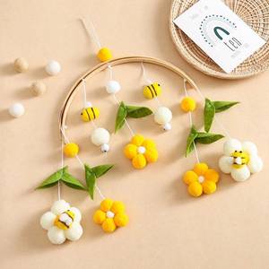 Vendita calda api fiori feltro bambino mobile vivaio decorazione culla culla appeso mobile - Product Image 4