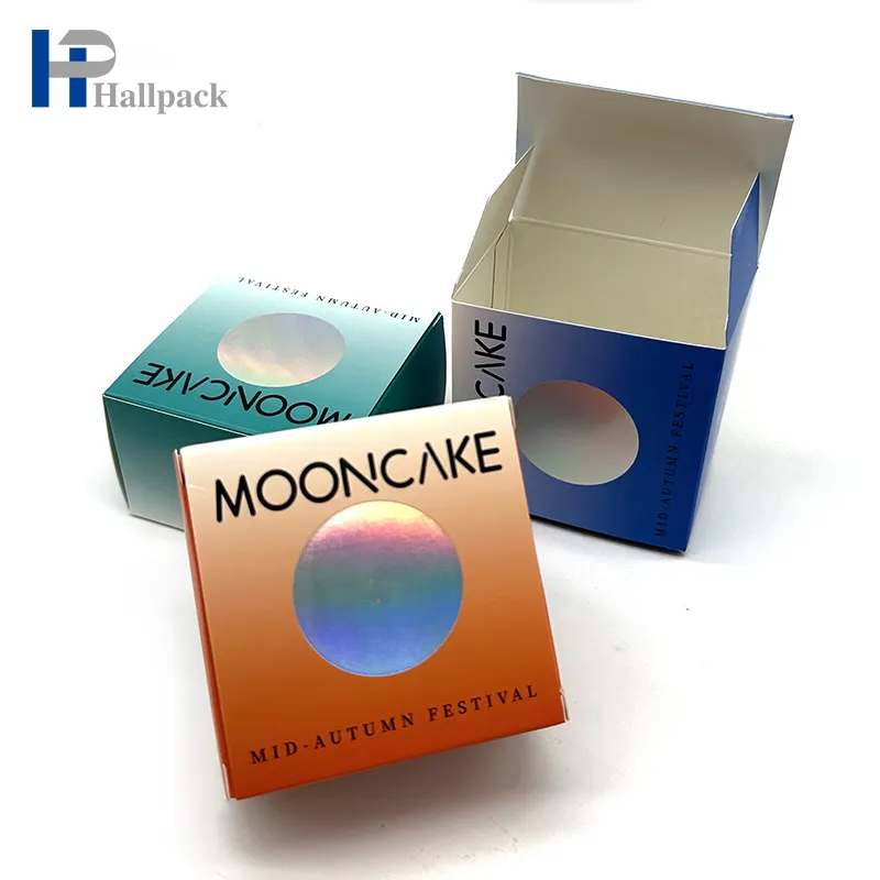 Großhandel individuell bedruckte Faltpapier box Mooncake Packpapier box