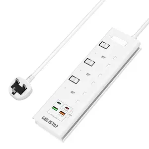 5 outlet 3 meter cable Factory Manufacture power strip uk standard Child Proofing multi plug electric extension sockets