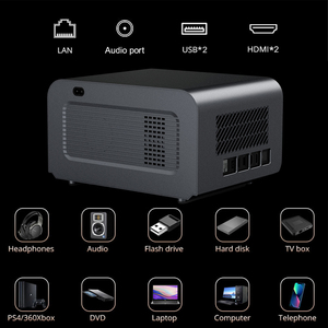 Projecteur LCD 2026, 1200 lumens ANSI réels, projecteur LED, Full HD 1080P, vidéo 4K, mise au point automatique, correction de la distorsion trapézoïdale, home cinéma, WiFi 5G, Proyector - Product Image 5