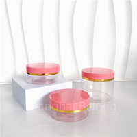 IBELONG 50ml 80ml 100ml 120ml 150ml 8oz 250ml 500ml Pot en plastique PET transparent vide avec couvercles roses