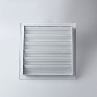 Couvercle d'aération mural en alliage d'aluminium Grille d'aération carrée et étanche HVAC Persiennes par gravité personnalisées de couleur blanche pour l'intérieur