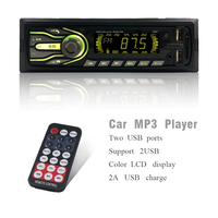 Récepteur stéréo FM/AM/USB/SD/FLAC/MP3/Aux-in avec 7 couleurs, lecteur multimédia numérique, sans contact, 1 Din, pour voiture