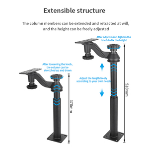 Nouveau support de bras oscillant horizontal 6'' Tele-Pole 2025 pour détecteurs de poissons et traceurs de cartes VIN-TYQ-HB-01-LZ - Product Image 2