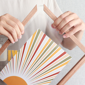 Rắn gỗ cứng 16x20 nổi khung hình khung rõ ràng Acrylic kính hiển thị bất kỳ kích thước hình ảnh lên đến A2 cho tường bảng Top - Product Image 4