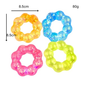 Most Popular TPR Aurora Maltose Colorful Glitter Wearable <b>Bracelet</b> Stress Vent <b>Ball</b> Stress Relief Decompression Toys for Kids - Product Image 6