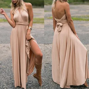 Vendita calda multi way wear wrap top blank summer long maxi senza maniche elegante moda abiti da donna sexy