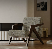 Canapé d'angle en tissu nordique moderne, fauteuil de détente avec coussin moelleux pour chambre à coucher, salon, bureau à domicile et hôtel