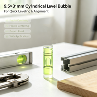 Niveau à bulle vertical 9,5x31mm, tube de niveau à bulle cylindrique pour cadre mural, enseigne, bricolage CE